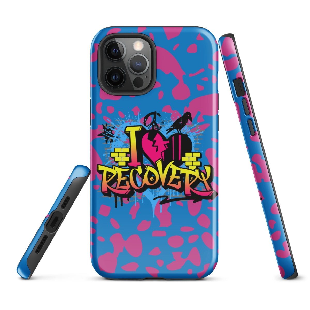 I Love Recovery iPhone Tough Case - Durable Protective Cover for iPhone | Perfect for Sober Living & Addiction Recovery Support