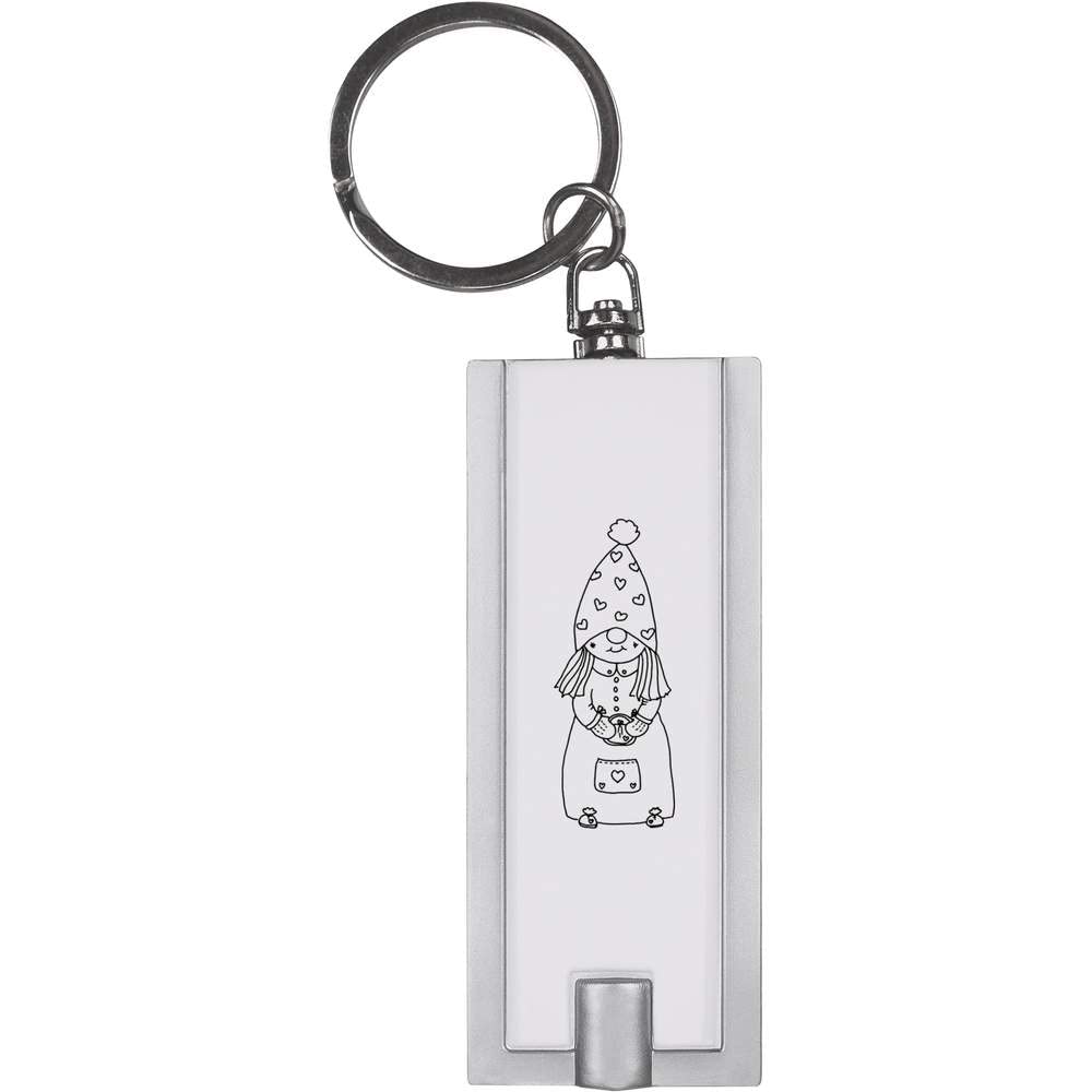 Azeeda Female Hearts Gonk Keyring LED Flashlight - Cute Heart Design Mini Keychain Light for Women, Girls - Perfect for Nighttime Safety, Key Finding, and Gifts (KT00023149)