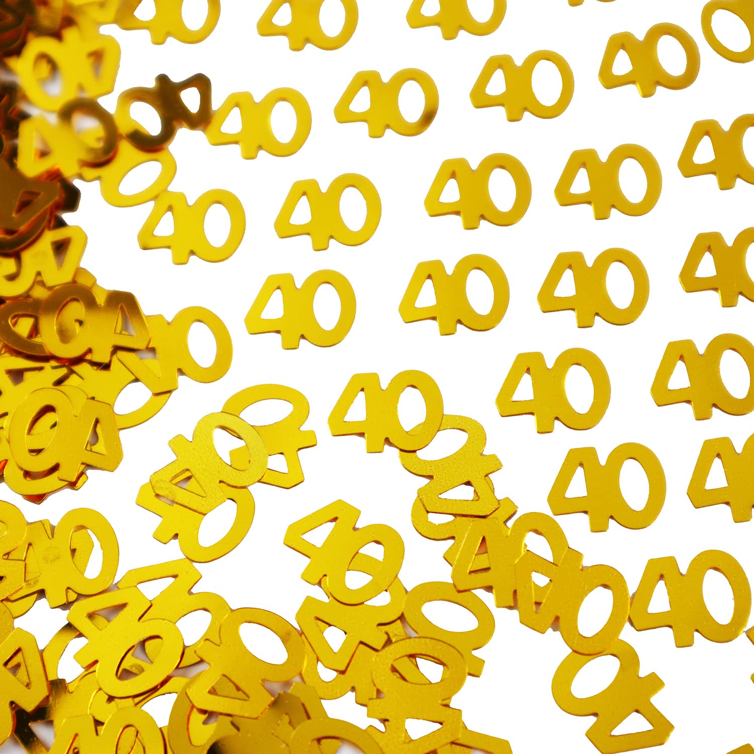 40th Birthday Confetti - Gold Number 40 Table Confetti for Birthday & Anniversary Party Decorations | Perfect for 40th Birthday Celebrations, Table Scatters, and Party Supplies