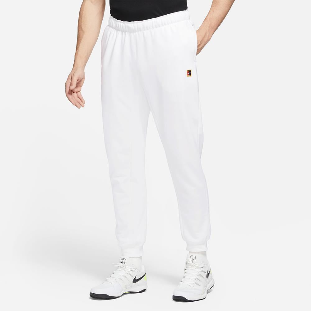 Nike Men's Heritage Fleece Sweatpants - Comfortable Athletic Joggers for Casual Wear & Gym - White