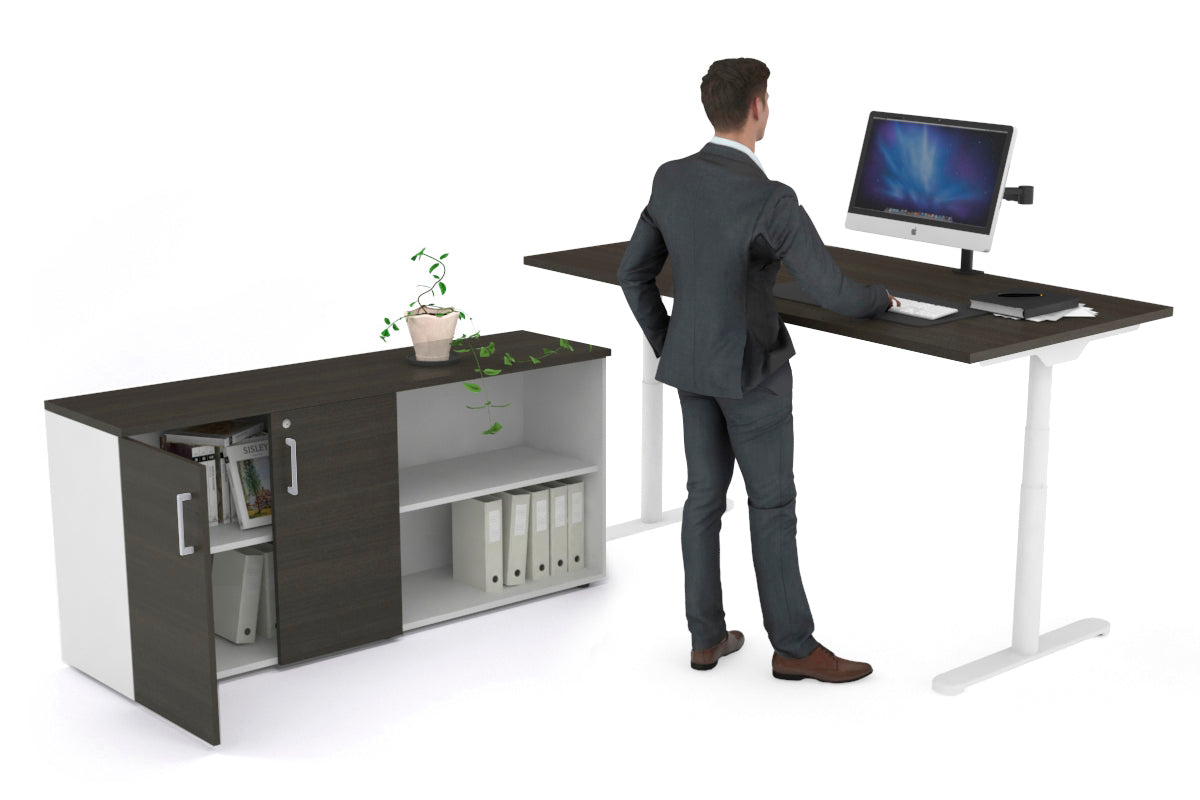 Flexi Premium Height Adjustable Standing Desk - 1600L x 700W Electric Ergonomic Workstation for Home Office & Executive Settings - Perfect for Remote Work & Productivity Boost