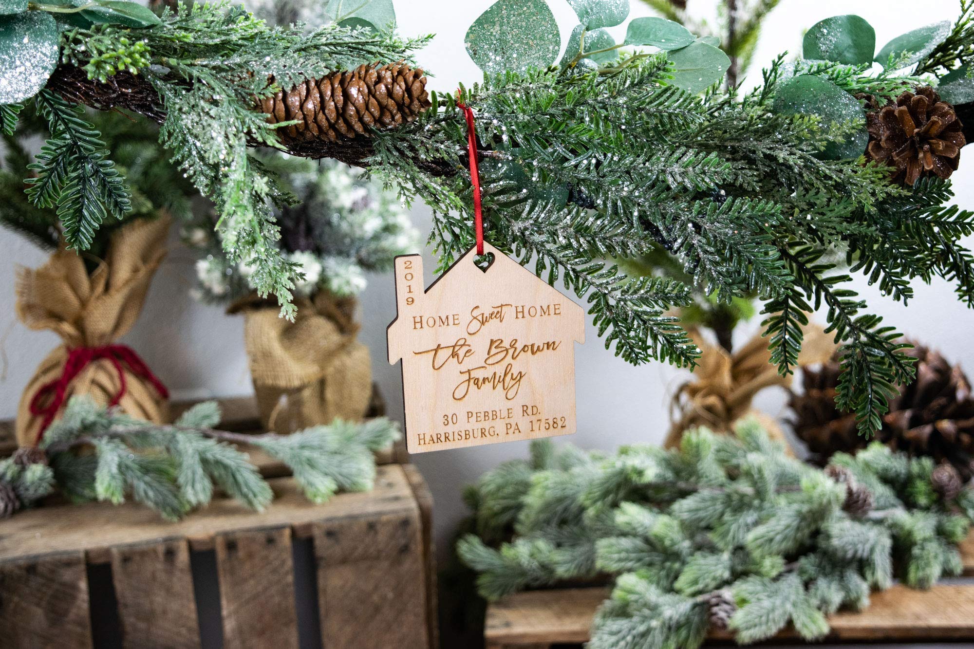 Personalized Housewarming Gift - Custom Home Ornament for New Homeowners, First Home & Real Estate Closing Gift, House Address Keepsake - Perfect for Housewarming Parties & New Home Decor