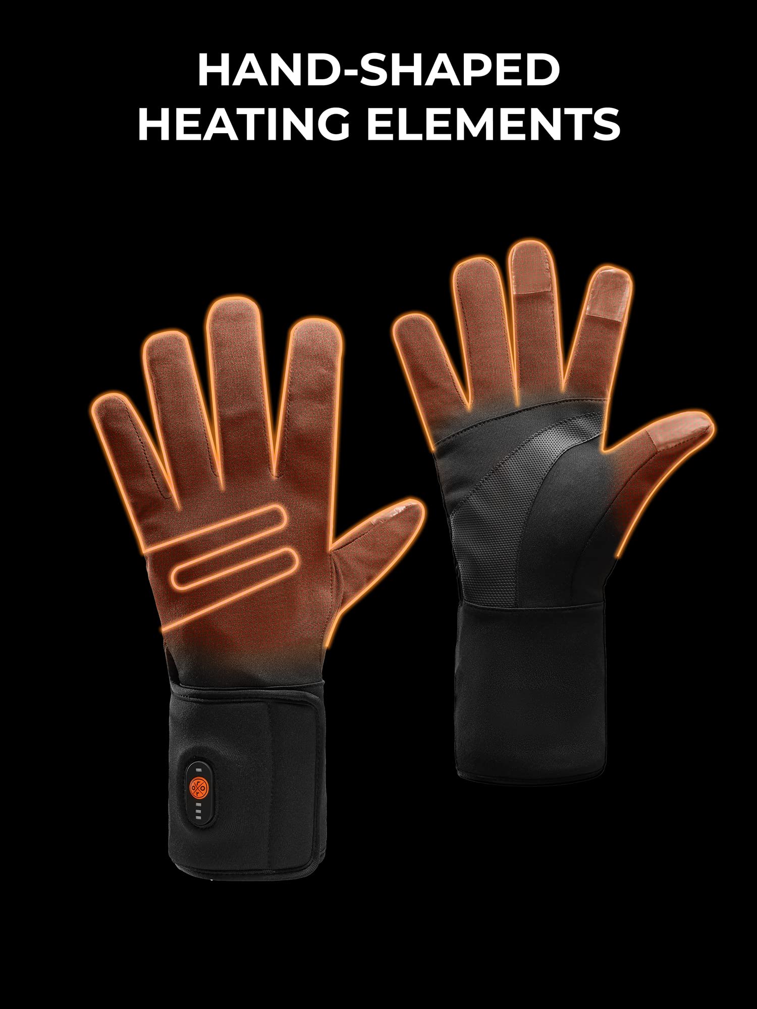 ORORO Heated Gloves for Men & Women - 3-in-1 Battery Powered Winter Gloves for Skiing, Motorcycle Riding & Outdoor Activities - USB Rechargeable (Charger Not Included) - Stay Warm in Cold Weather