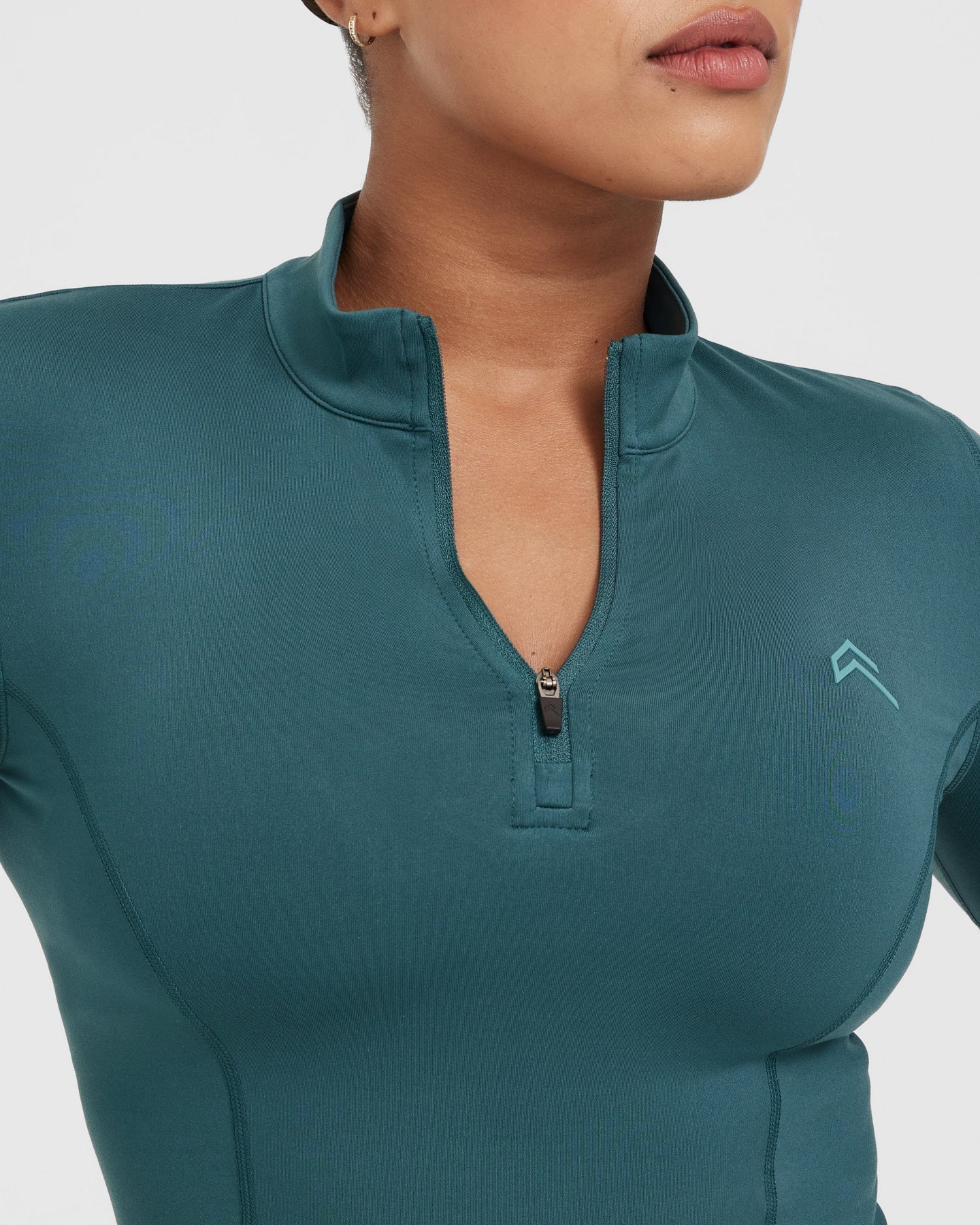 Timeless Half Zip Mid Long Sleeve Top for Women | Soft Breathable Pullover Sweatshirt in Marine Teal | Perfect for Casual Outfits, Workouts & Outdoor Activities