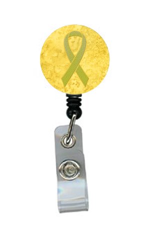 Sarcoma, Bone & Bladder Cancer Awareness Yellow Ribbon Retractable Badge Reel - Perfect for Medical Professionals, Support Groups & Awareness Events