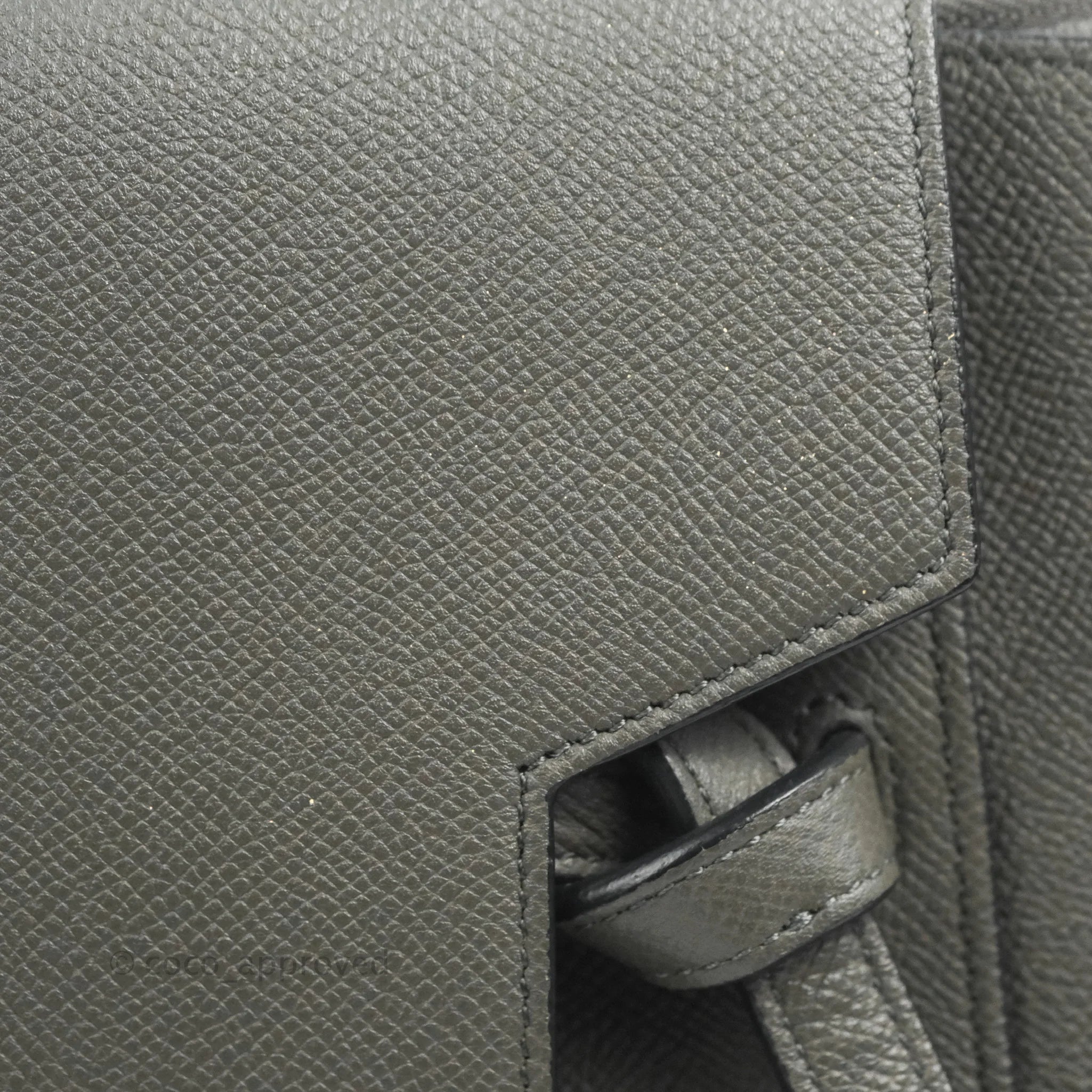 Celine Mini Belt Bag in Grey Grained Calfskin with Gold Hardware - Perfect for Everyday Use, Work & Travel