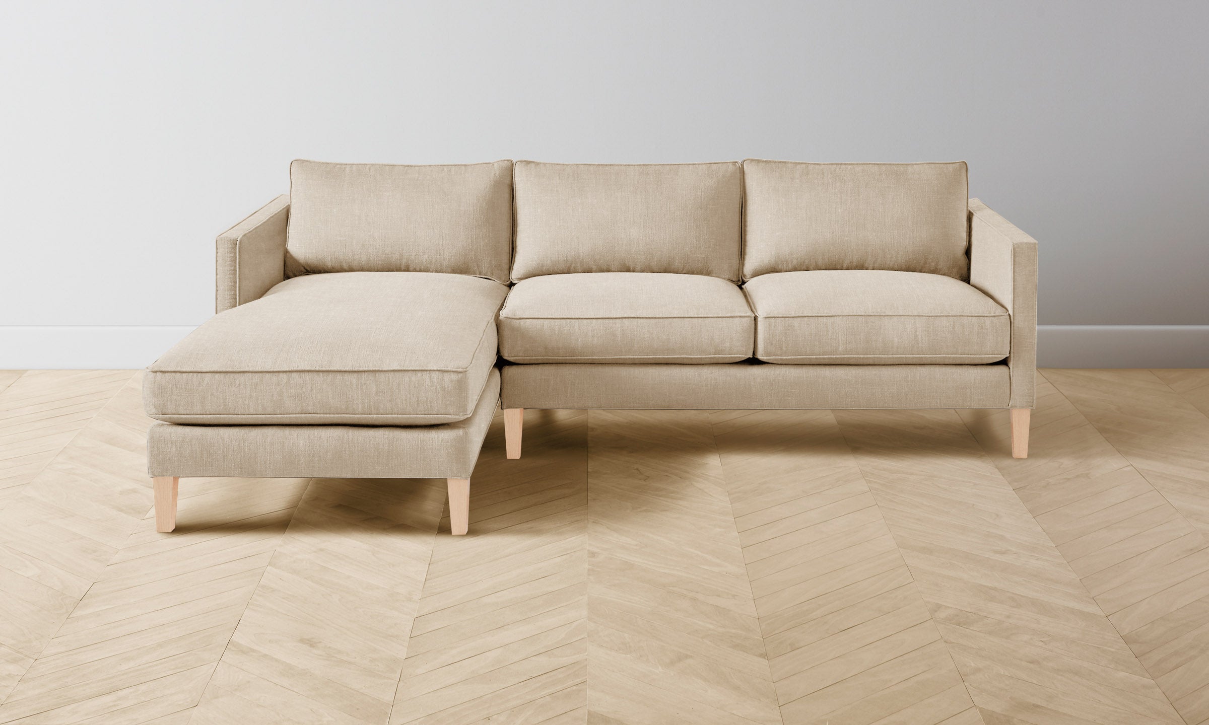 Premium Crosby Sectional Sofa with Heritage Belgian Linen Upholstery - Modern Comfort for Living Room, Lounge & Family Gatherings