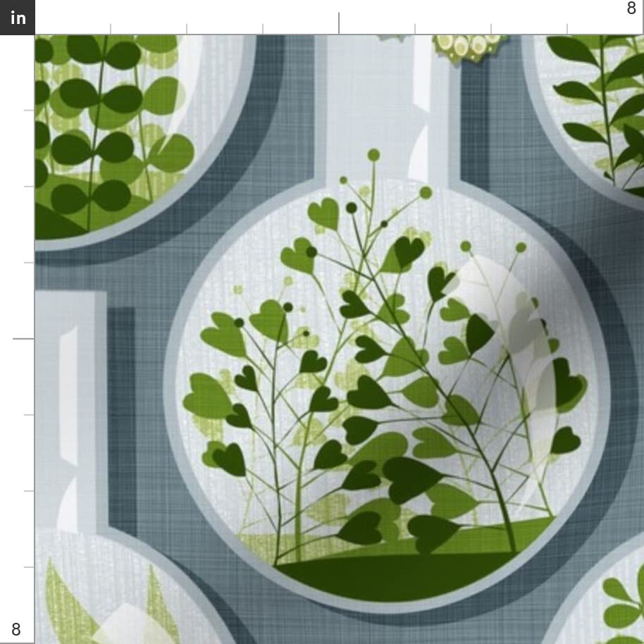 Tiny Planets Garden Butterfly Botanical Science Earth Print Satin Fabric by The Yard - Premium Sewing Material for Apparel, Lining, Fashion, Blankets & Home Decor | Perfect for DIY Projects, Quilting, and Unique Gift Ideas