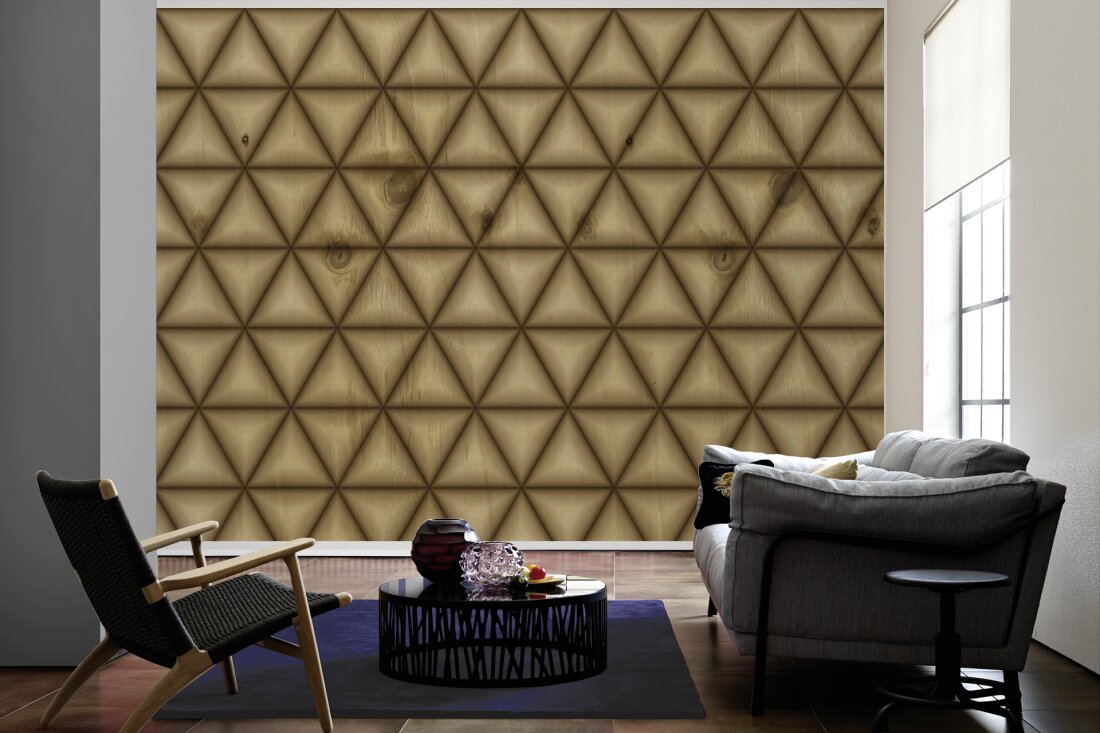 Designwalls 2 Graphic Triangle Wall Art - Modern Abstract Geometric Canvas Print for Home & Office Decor - Perfect for Living Room, Bedroom or Workspace