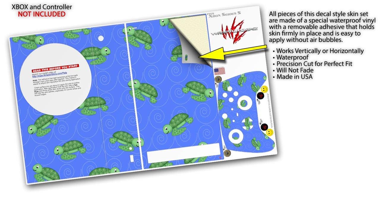 XBOX Series S Console & Controller Vinyl Wrap Skin Decal - Custom Turtles Design | Protective Gaming Accessory for Enhanced Grip & Style | Perfect for Gamers & Collectors