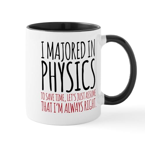 White/Black Inside - Majored In Physics Mugs
