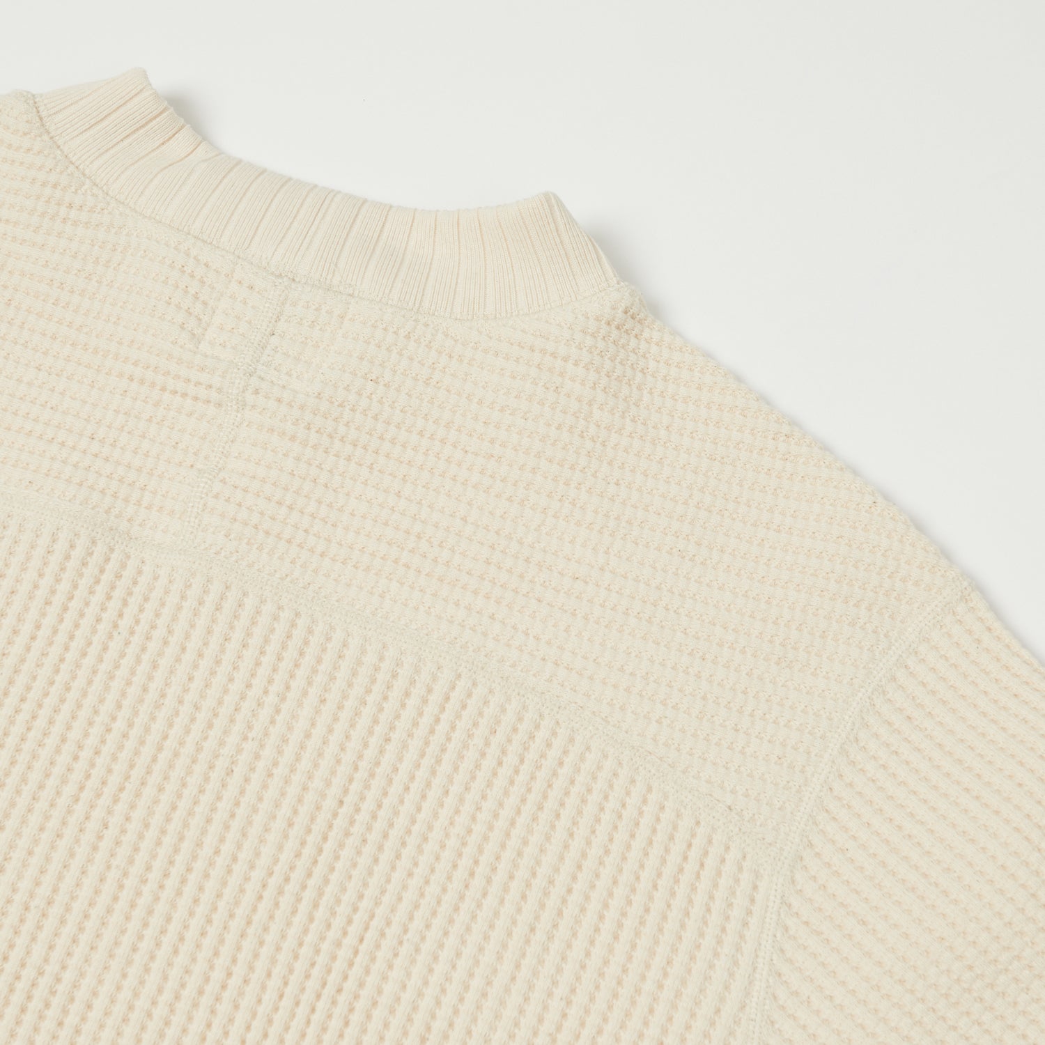 Jackman JM7200 Waffle Midneck Sweatshirt for Men - Soft Ivory Pullover with Waffle Texture - Perfect for Casual Wear, Layering & Fall Fashion