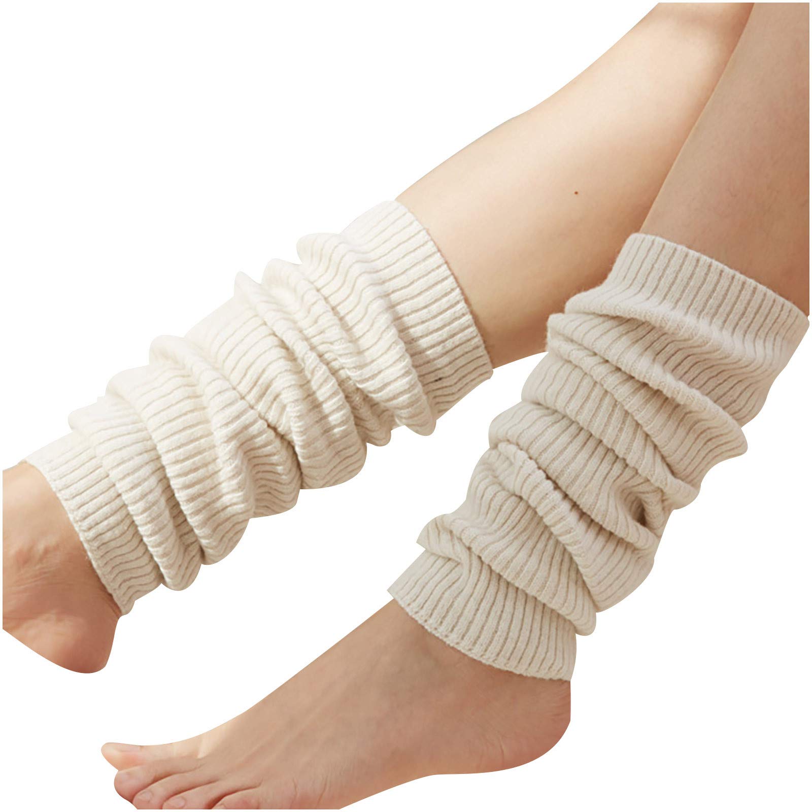 Women's Knit Leggings - Warm Winter Ankle Socks with Solid Design | Cozy Homewear, Lounge Socks for Cold Weather & Indoor Comfort