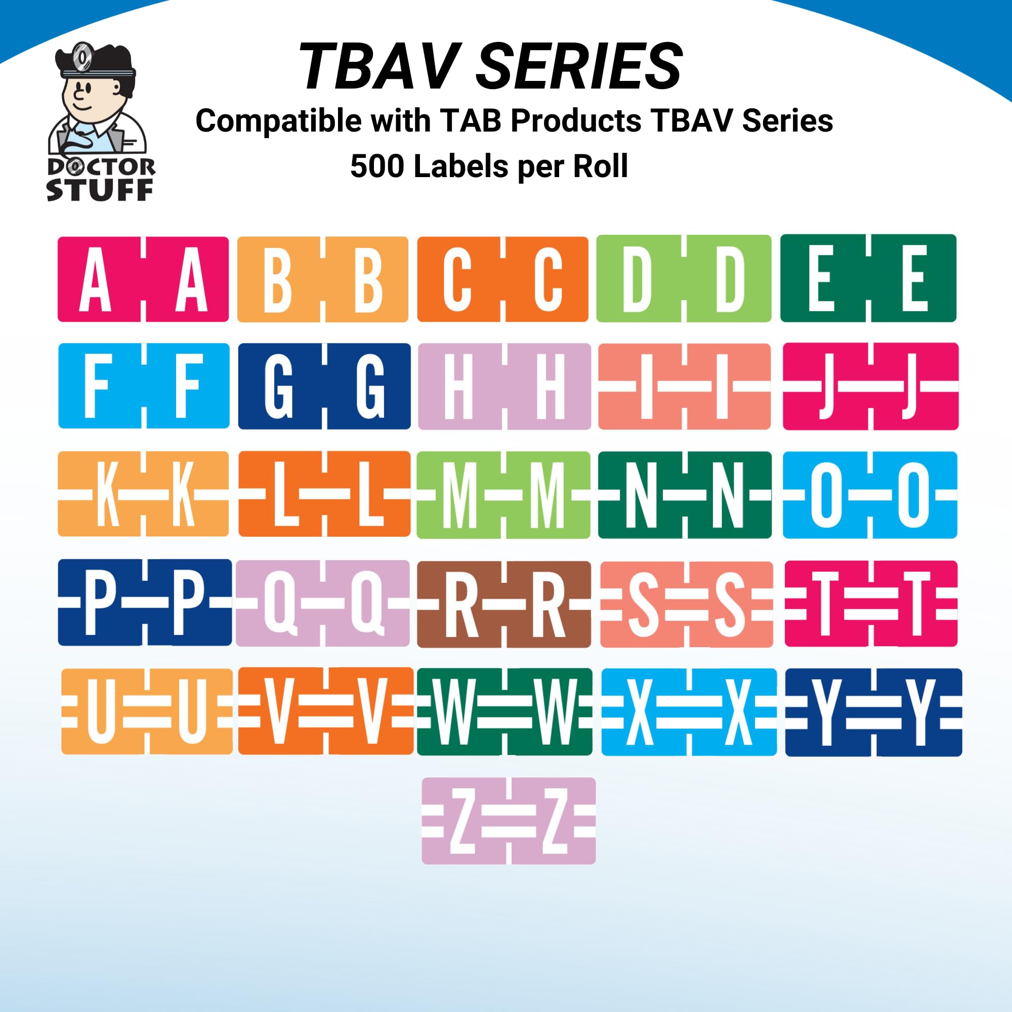Doctor Stuff TBAV Series File Folder Labels - 1/2