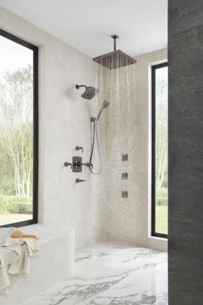 Brizo Allaria HL6667 BNX Thermostatic Valve Trim Kit with Twist Lever Handle in Brilliance Black Onyx - Perfect for Bathroom & Shower Faucet Replacement