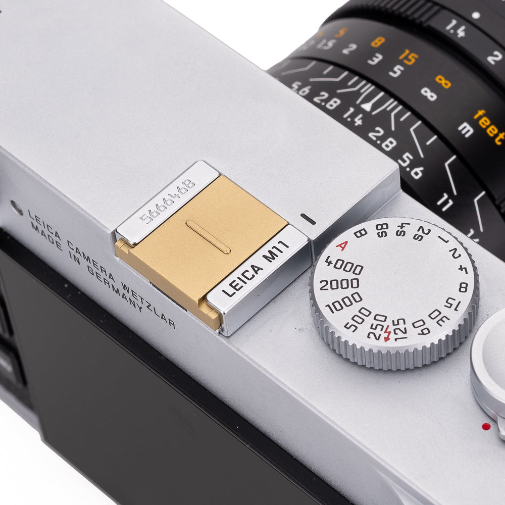 Leica Hot Shoe Cover - Premium Brass Camera Accessory with Blasted Finish - Perfect for Leica M, SL & Q Series Cameras - Protects Hot Shoe from Dust & Damage