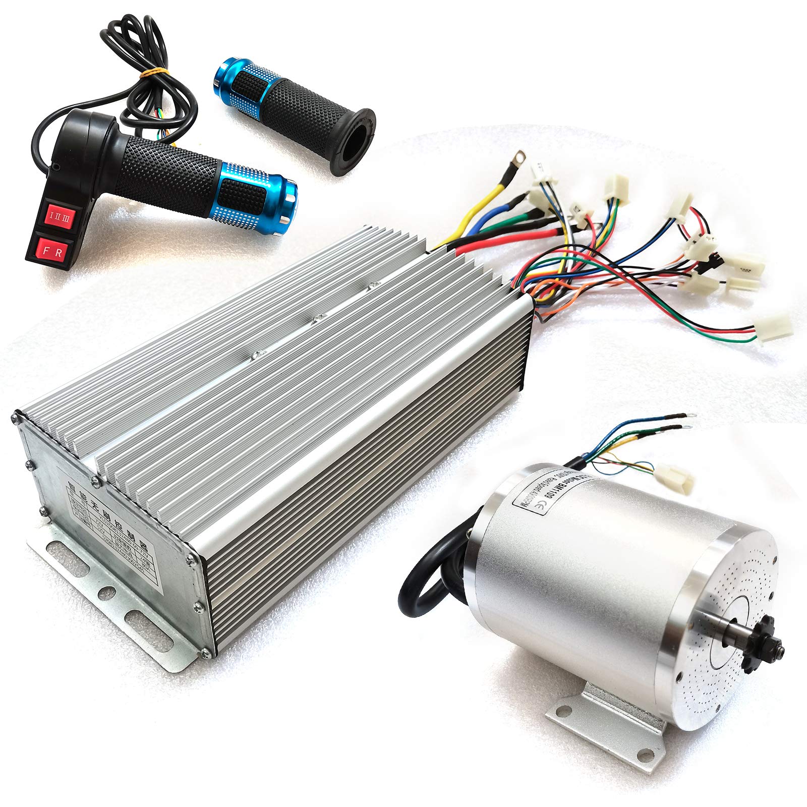 72V 3000W Brushless Motor Kit with 80A 24 Mosfet Controller & 3-Speed Switch - High Performance Conversion Kit for Electric Bikes, Scooters & Motorcycles - Perfect for DIY E-Bike Upgrades & Commuting