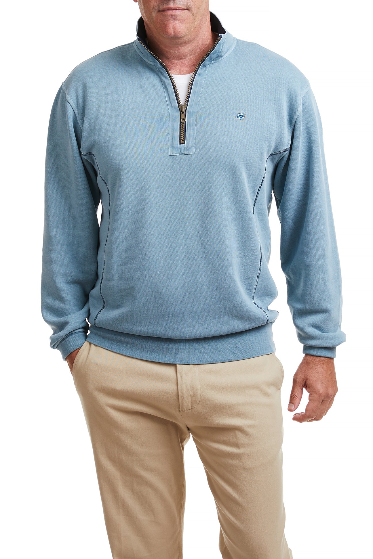 Breakwater Quarter Zip Fleece Pullover - Men's Slate Gray Lightweight Jacket for Outdoor Hiking & Casual Wear