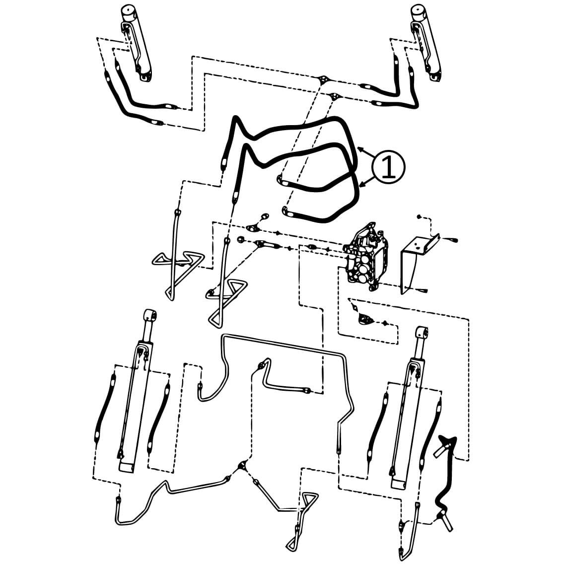 Bobcat S250 S300 S330 Skid Steer Loader Hydraulic Hose Kit for Lift Arm to Bucket Tilt Cylinders - Replacement Part for Construction, Landscaping & Farm Equipment