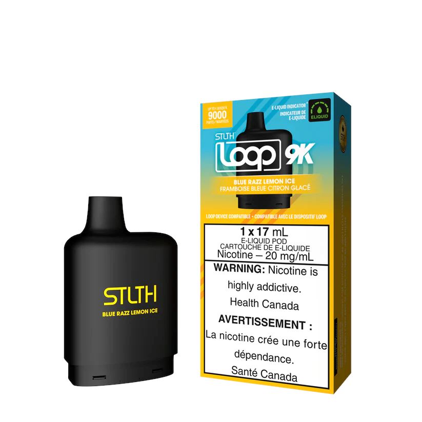 Blue Razz Lemon Ice STLTH Loop 9K Disposable Vape - Refreshing Fruit Flavor for All-Day Vaping | Perfect for Travel, Work & Relaxation