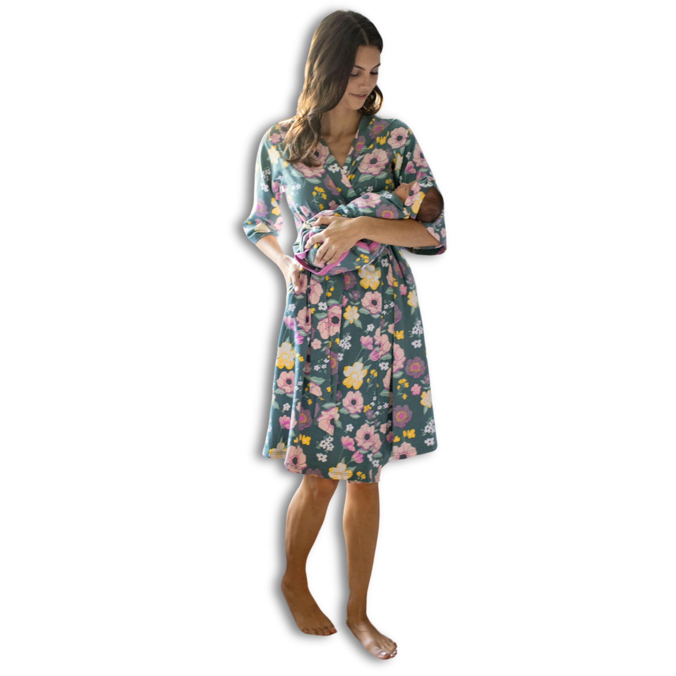 Mommy & Baby Matching Hospital Gown Set for Labor & Delivery