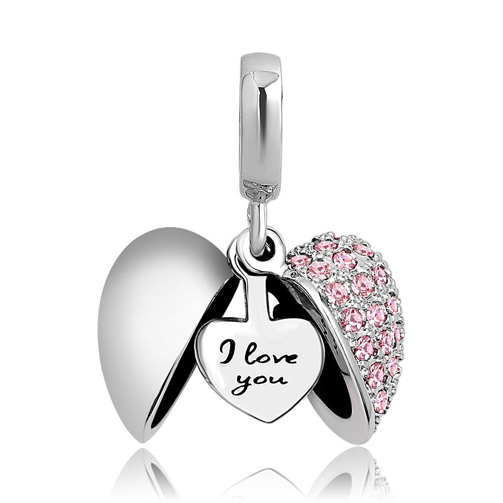 Love Heart Charm Bead for Bracelets & Necklaces - Romantic Gift Idea