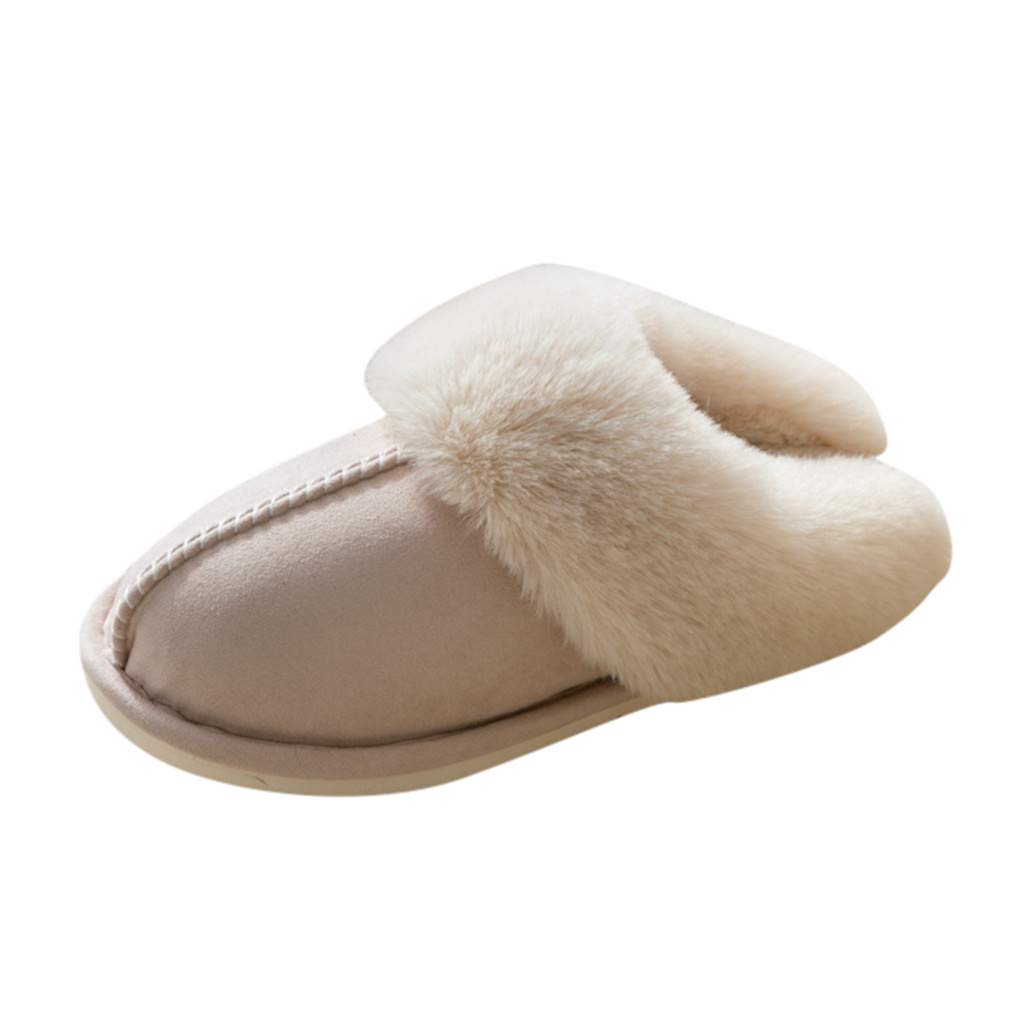 Women's Memory Foam House Slippers - Plush Fleece Lined, Anti-Skid for Indoor/Outdoor Comfort
