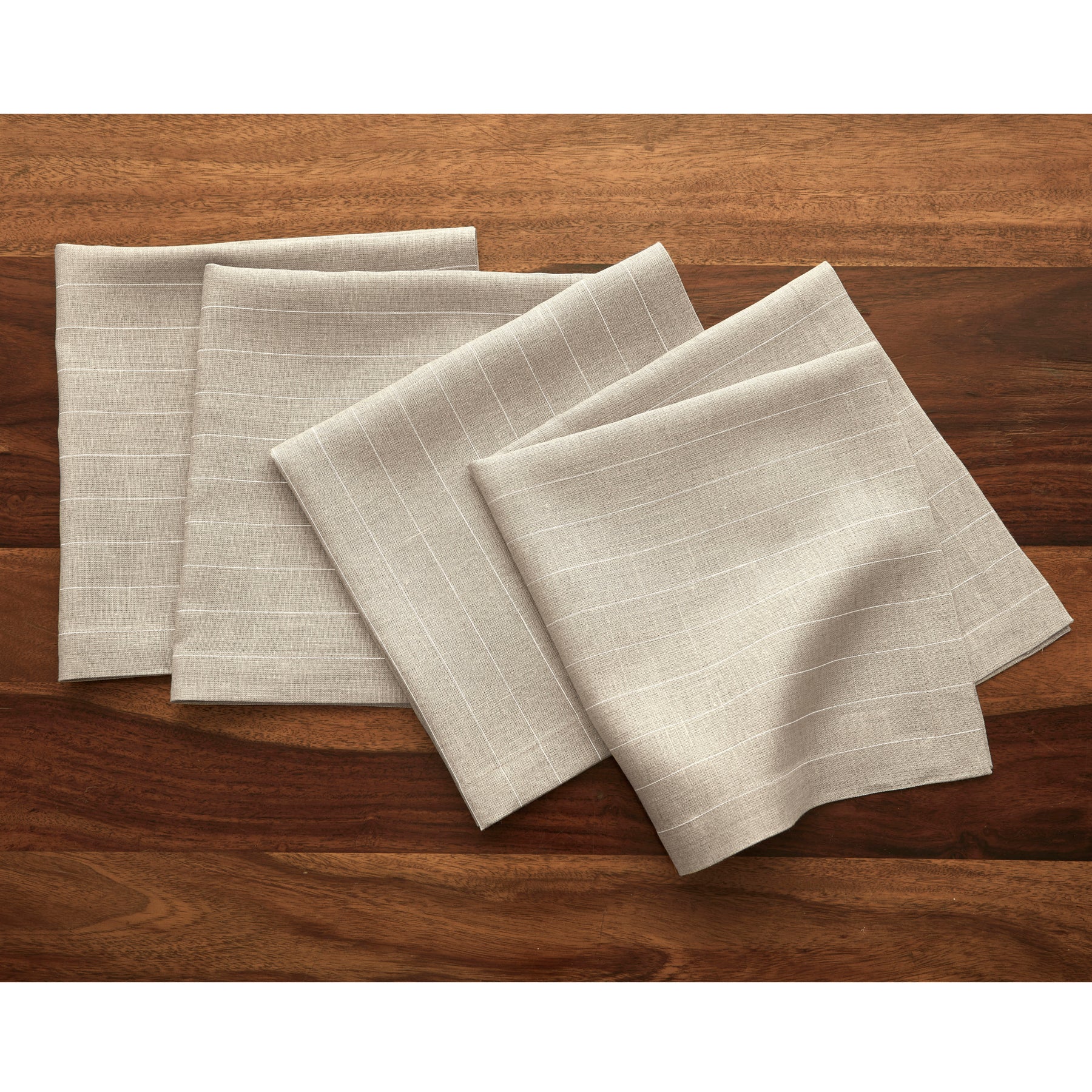 Natural and White Pinstripe