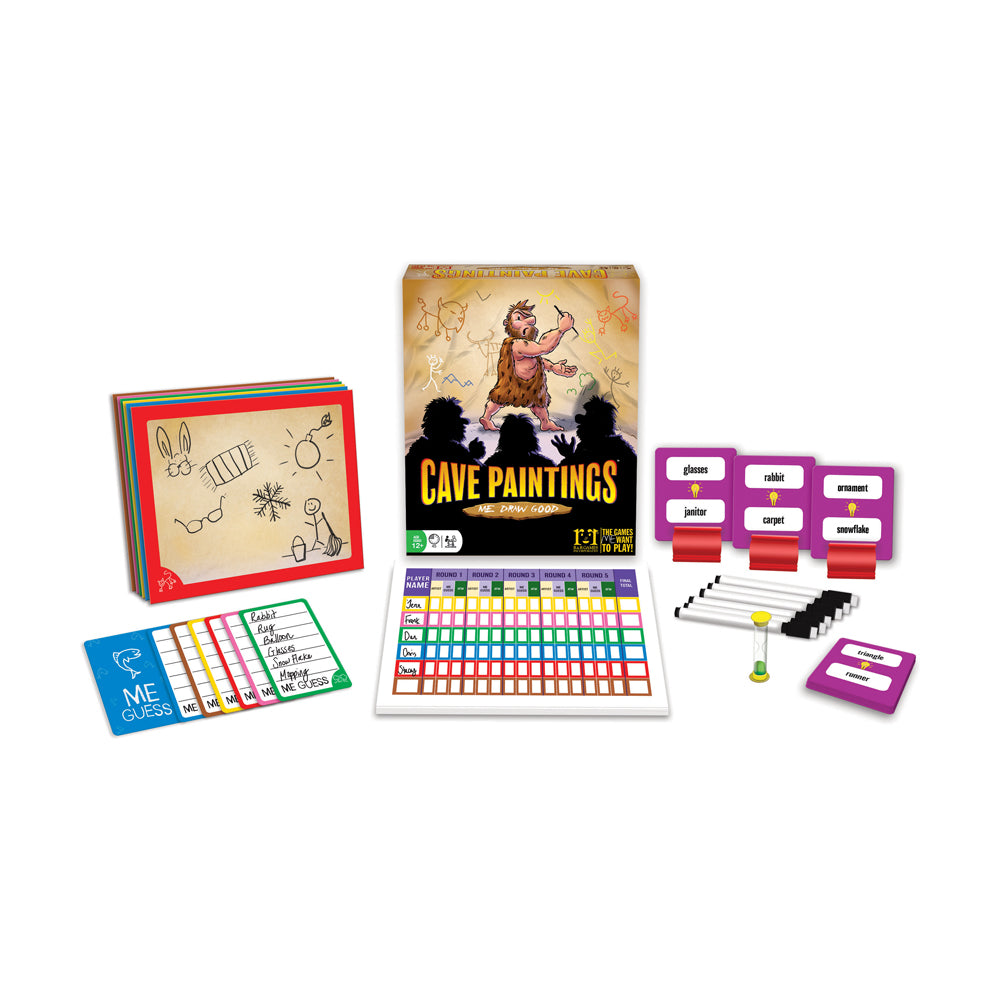 Cave Paintings Strategy Drawing Game by R&R Games - Family Board Game for Creative Fun & Team Building - Perfect for Game Nights & Classroom Activities