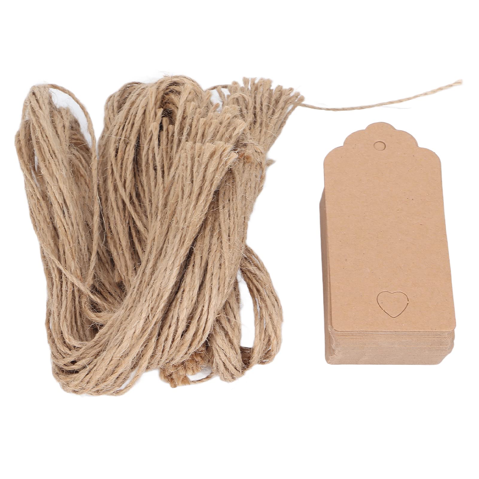 Eco-Friendly Kraft Paper Gift Tags with Jute String - Perfect for DIY, Party Favors, Wedding Decor & Handmade Crafts