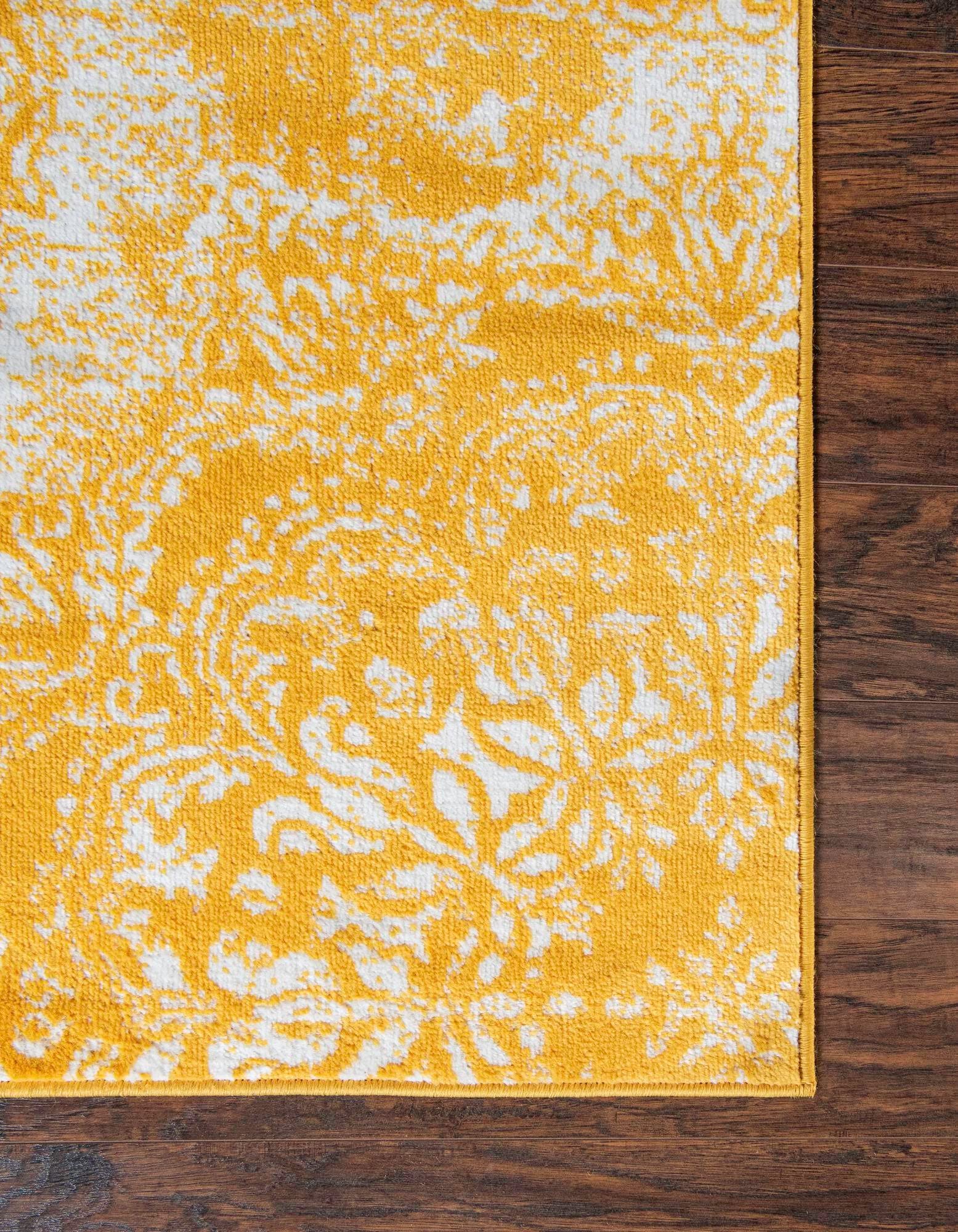Rugs.com Monte Carlo Collection 5' x 8' Yellow Medium Area Rug - Soft Living Room Carpet, Dining Room Floor Mat for Open Floor Plans | Home Decor, Bedroom Accent
