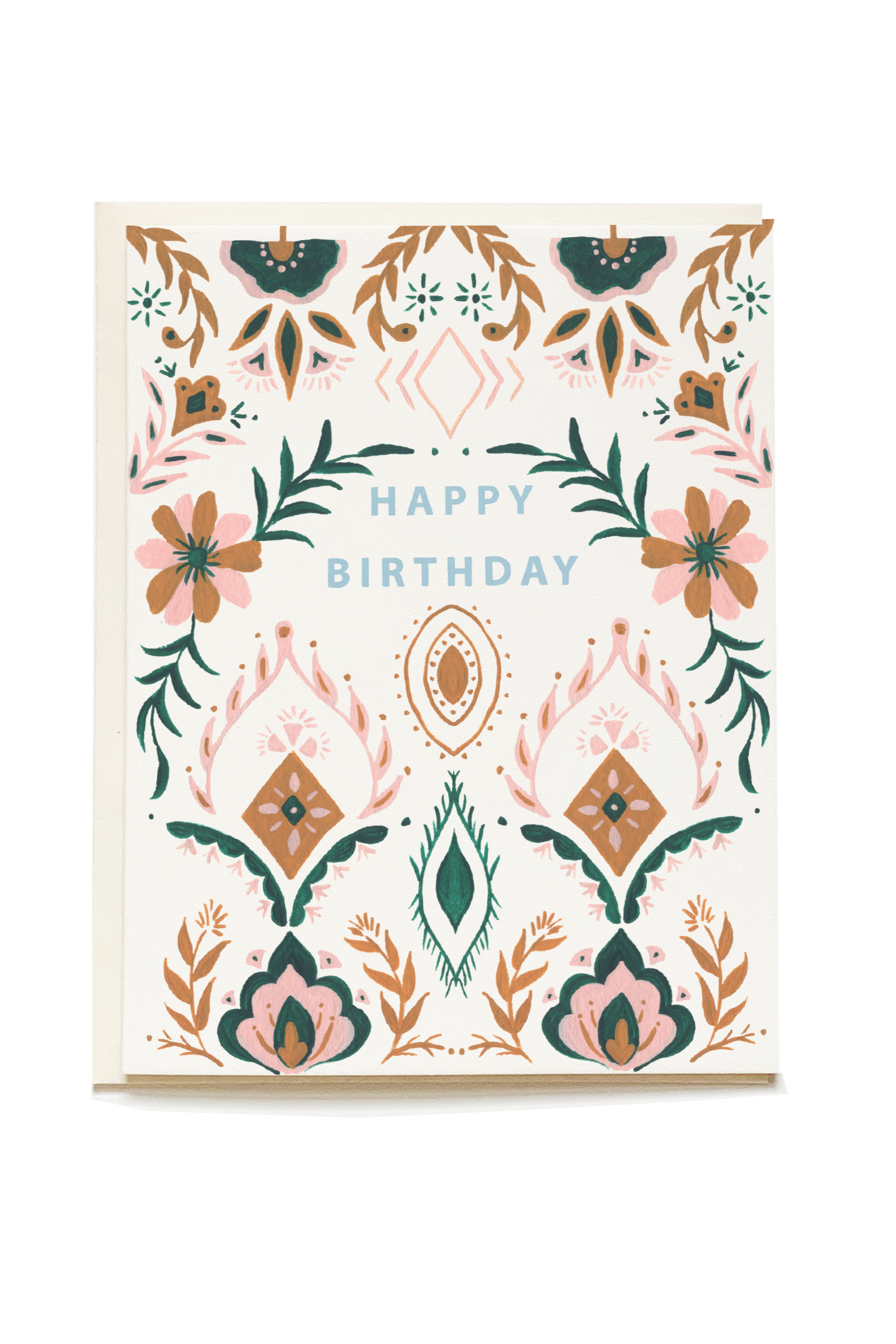 Jewel Oasis Birthday Card - Elegant Floral Greeting Card for Women & Men | Perfect for Birthdays, Anniversaries & Special Occasions