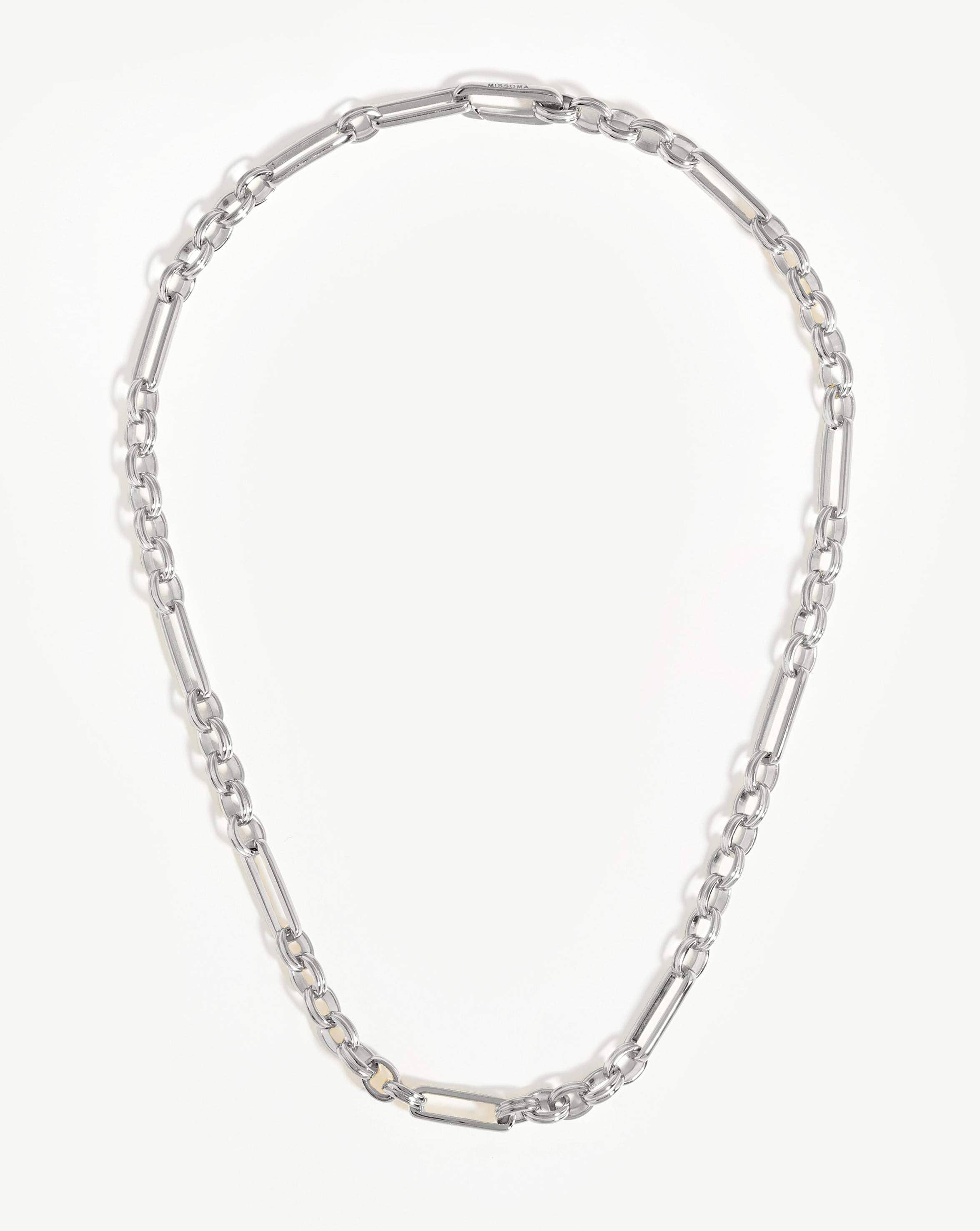 Axiom Silver Plated Chain Necklace for Women - Elegant Layering Jewelry for Everyday Wear, Parties & Special Occasions