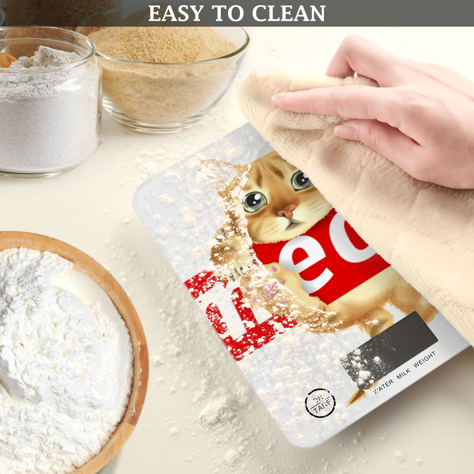 **Waterproof Digital Kitchen Scale for Cat Food - Precise Ounces & Grams Measurement, Ideal for Cooking, Baking & Weight Loss - Perfect for Pet Owners & Home Chefs**