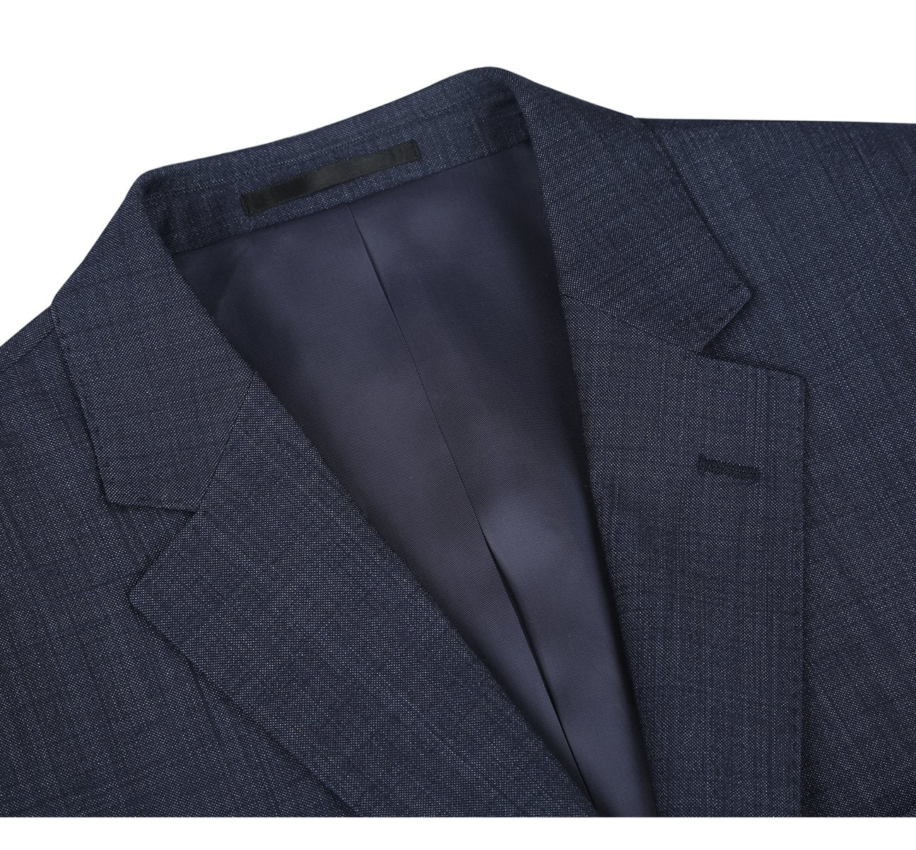 Alessandro Vitello by Renoir Navy Blue Two-Piece Classic Fit Wool Blend Suit 558 3 | Premium Business Attire for Weddings, Office & Formal Events
