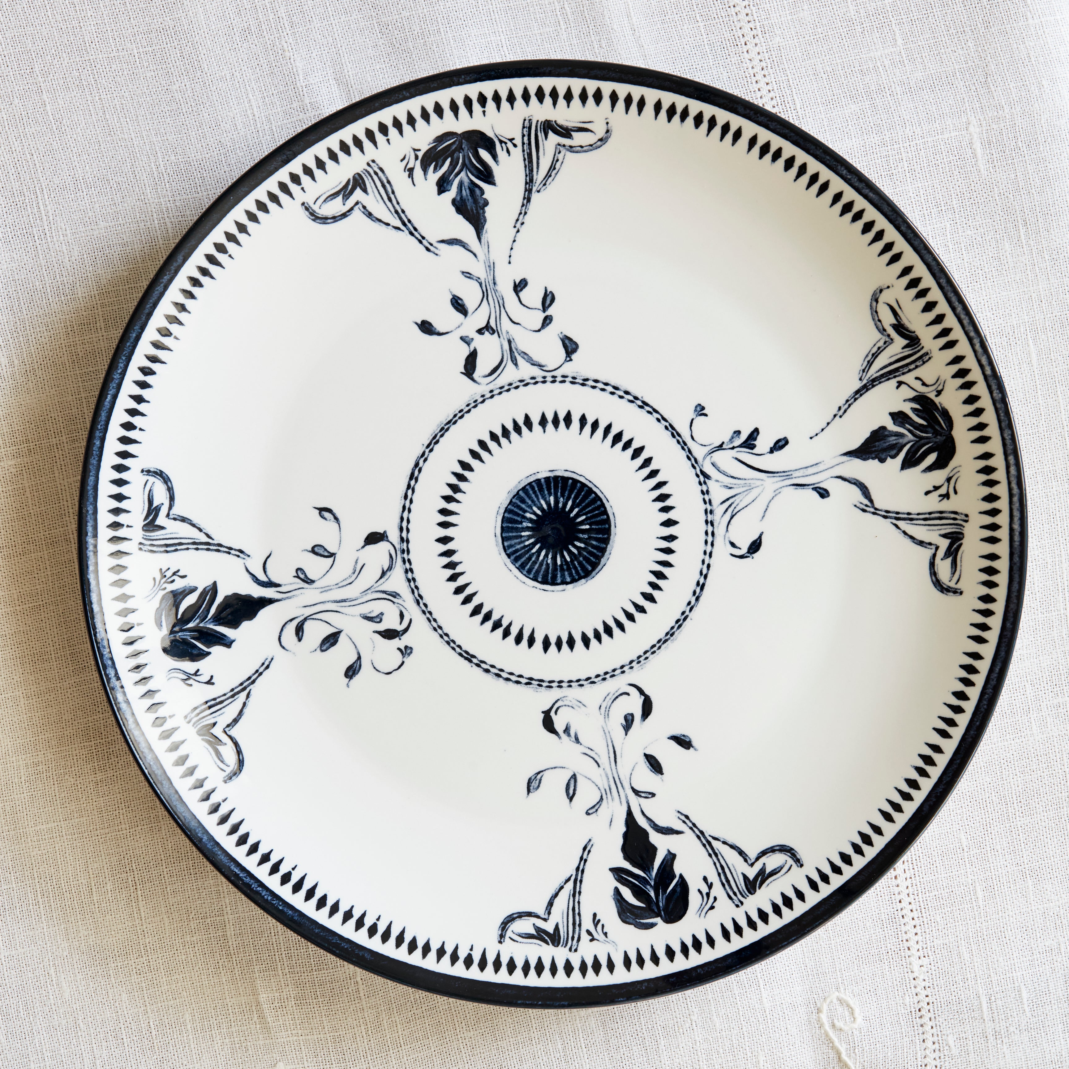 Bruges Porcelain Dinner Plate - Elegant Blue Ceramic Plate for Fine Dining & Home Decor | Perfect for Restaurants, Weddings & Special Occasions