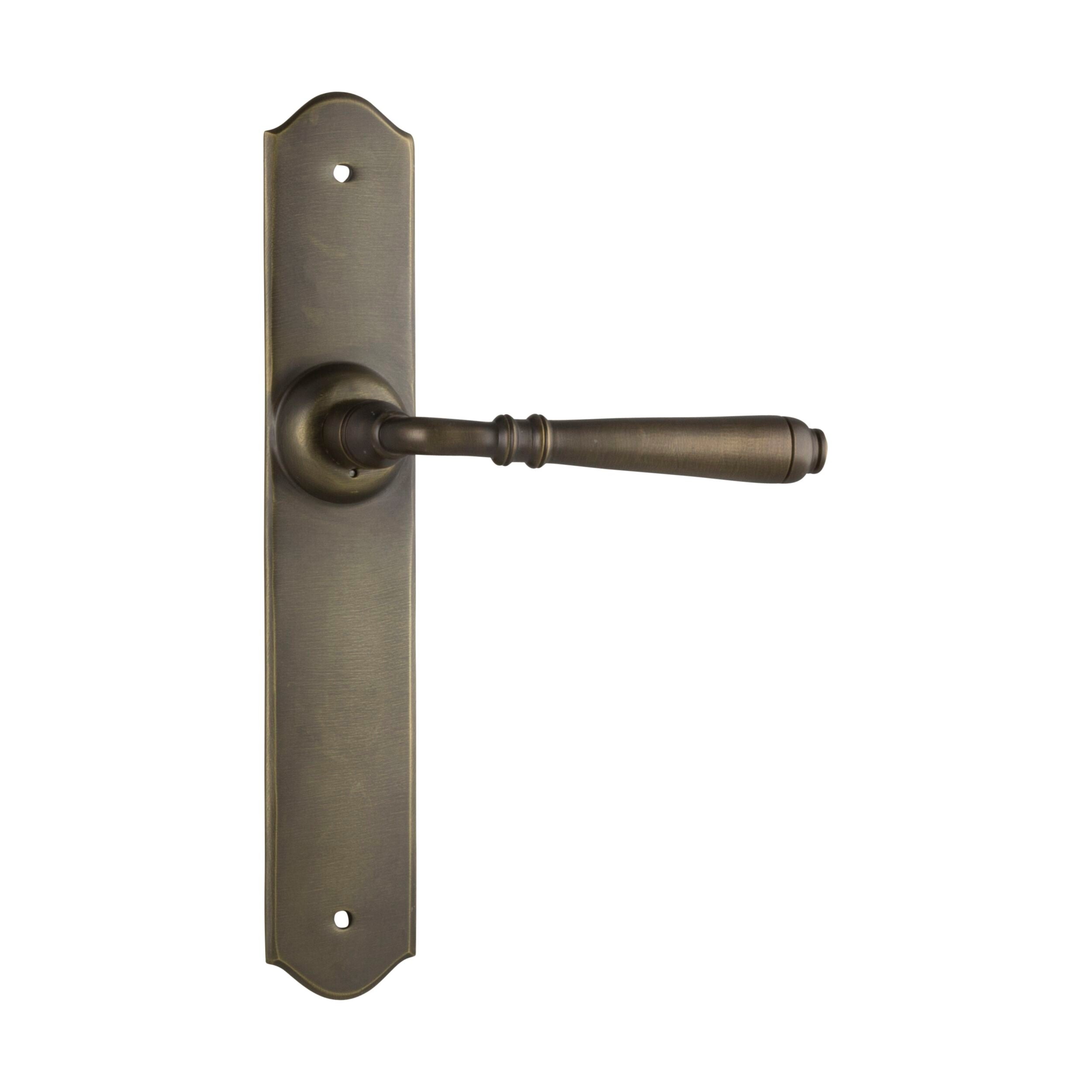 Antique Brass Door Lever Reims Latch Pair - 0774 (H240xW40xP70mm) - Vintage Style Interior Door Handle for Home, Office & Cabinet Doors