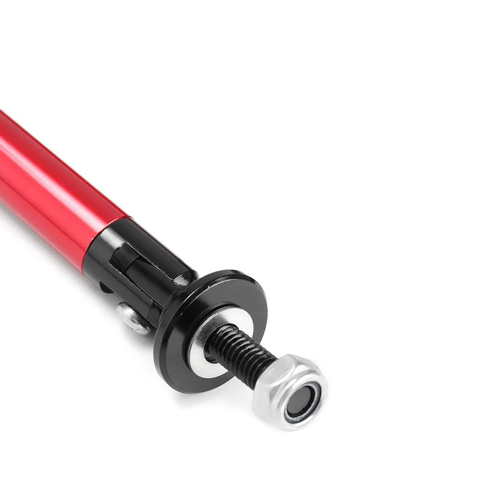 Universal Car SUV Front & Rear Bumper Lip Splitter - Adjustable Spoiler Strut Rod with Aluminum Alloy Tie Support Bars (Red, 100mm) - Enhances Aerodynamics & Style for Sports Cars & Tuner Vehicles