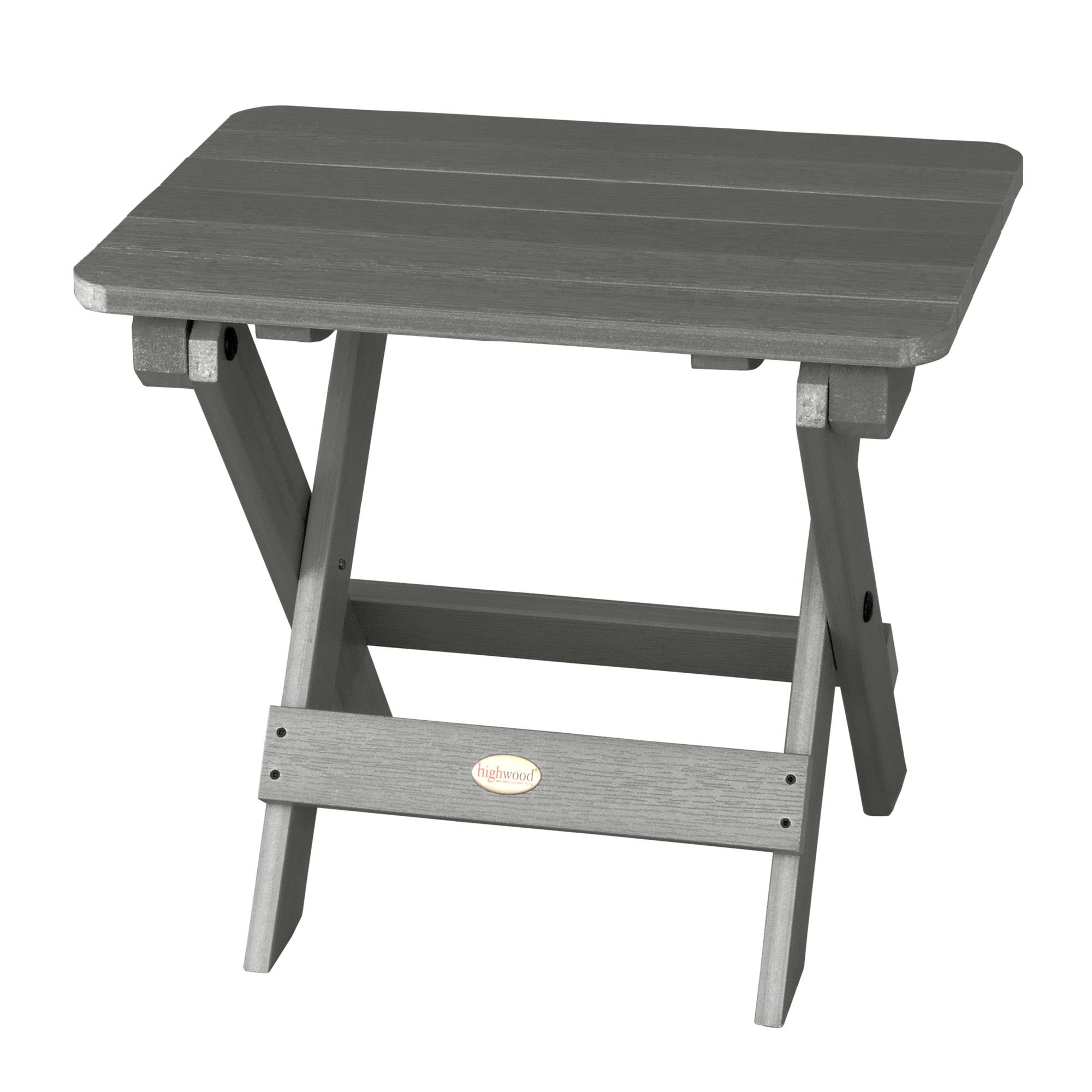 Highwood Folding Adirondack Side Table - Durable Teak Finish Outdoor Patio Furniture for Poolside, Beach, Garden & Deck Relaxation