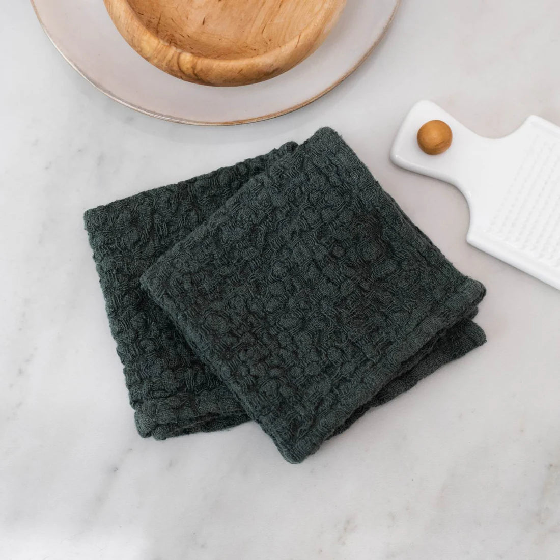 Premium 100% Linen Dish Cloth - Soft & Absorbent Kitchen Towel for Washing Dishes, Cleaning Countertops & Drying Hands - Eco-Friendly & Reusable (Single Piece)