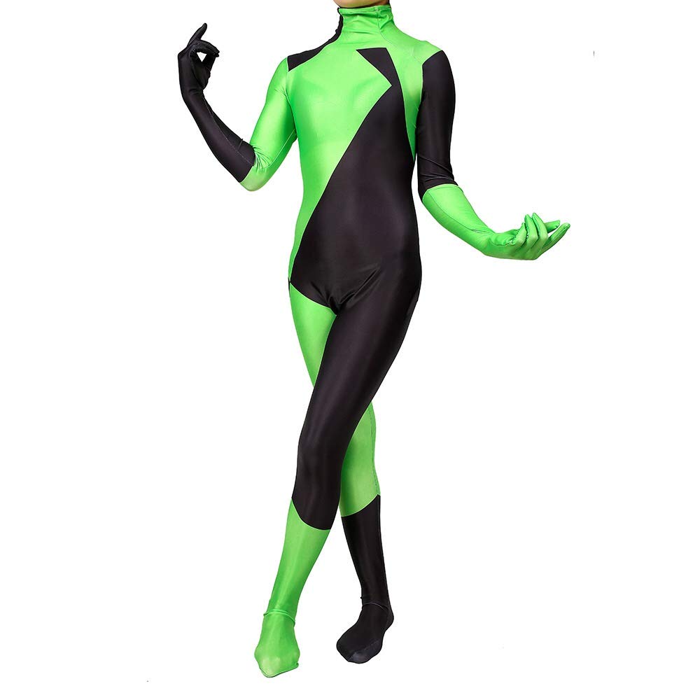 Shego Cosplay Costume for Adults - Green Fancy Jumpsuit Bodysuit for Halloween, Comic Con & Cosplay Events | Perfect for Disney Villains Theme Parties & TikTok Videos