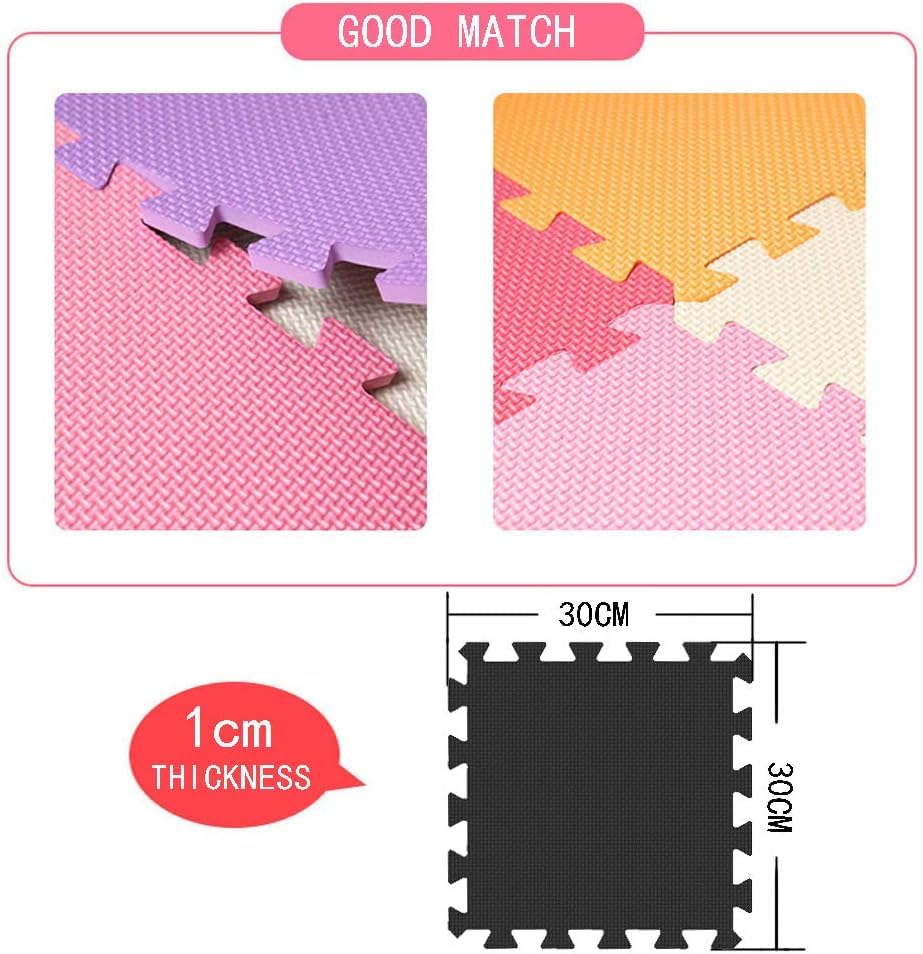 Kids Puzzle Flooring Mat - 12mm Thick Interlocking Play Mats for Toddlers & Babies | Non-Toxic EVA Foam Tiles | Soft Playroom & Nursery Flooring for Crawling, Learning & Playtime Activities