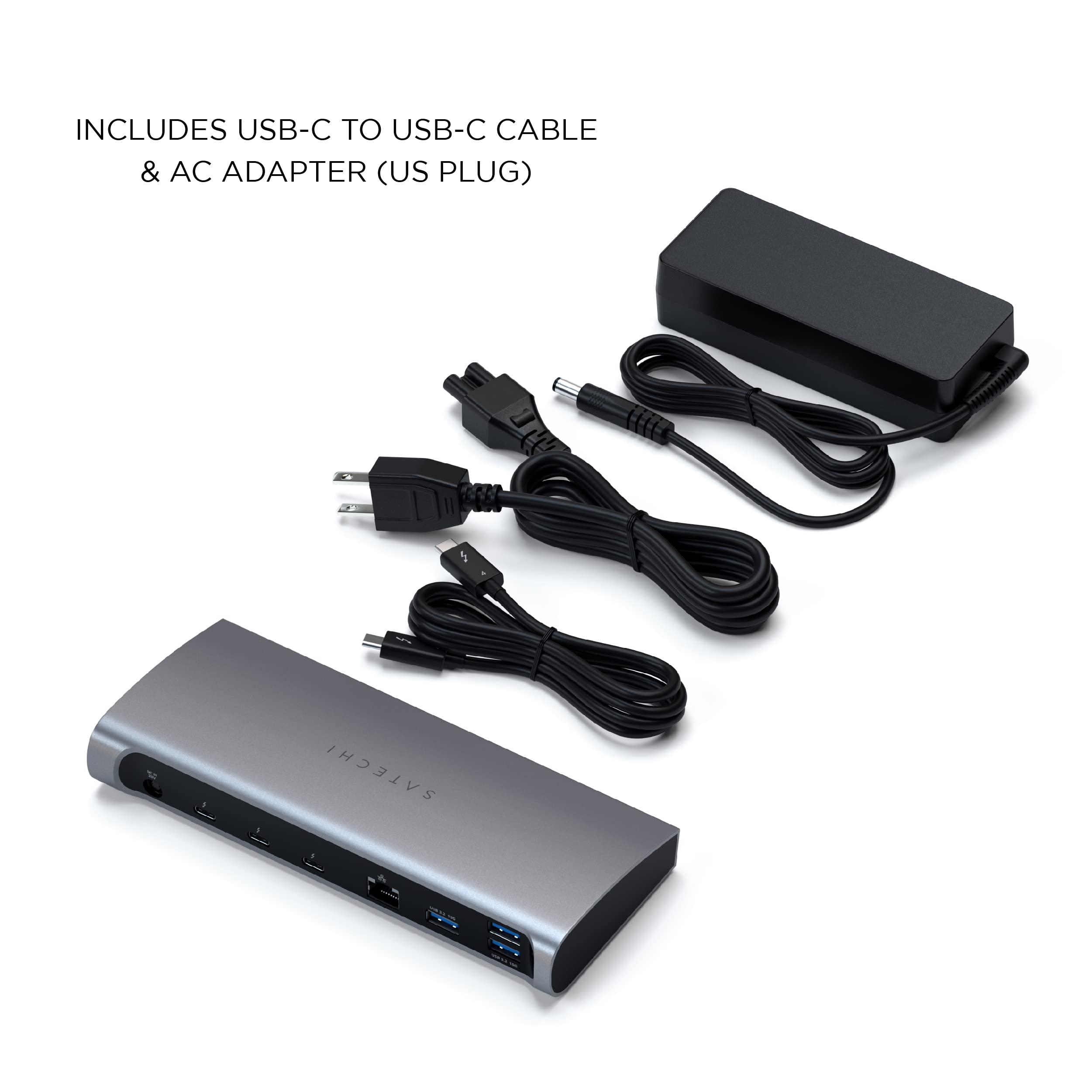 Satechi 12-in-1 Thunderbolt 4 Docking Station with 96W PD Charging, 4K HDMI, USB-C Hub - 4 Downstream Ports, 3 USB-A 3.2, SD Card Reader, Gigabit Ethernet for MacBook Pro/Air (M1 & M2) - Perfect for Home Office & Video Editing Setup