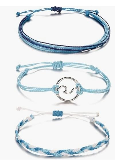 Trendy Wave Bracelet for Women & Teen Girls - Boho Aesthetic Jewelry, VSCO & African Inspired Thread Bracelet - Perfect for Beach, Summer & Festival Outfits