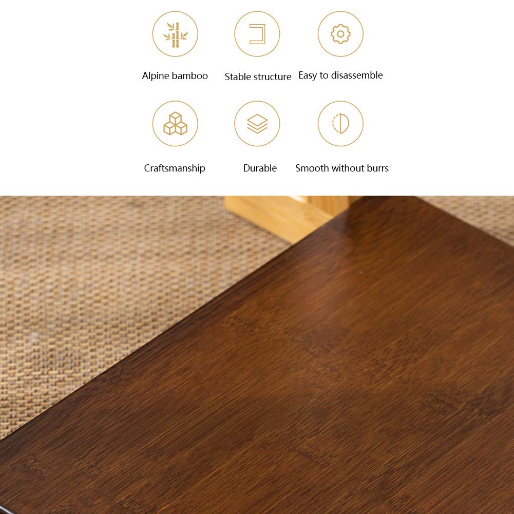 WAYUTO Bamboo Floor Seat Chair - Ergonomic Meditation & Gaming Chair with Back Support for Living Room, Bay Window, Reading - Eco-Friendly Legless Design for Comfortable Seating (Burlywood)