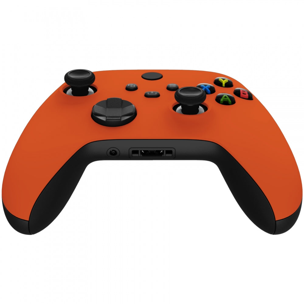 eXtremeRate Soft Touch Orange Replacement Faceplate & Housing Shell for Xbox Series S/X Controller - Grip Case Accessory (Controller Not Included) - Perfect for Gaming, Customization & Enhanced Comfort FX3P304