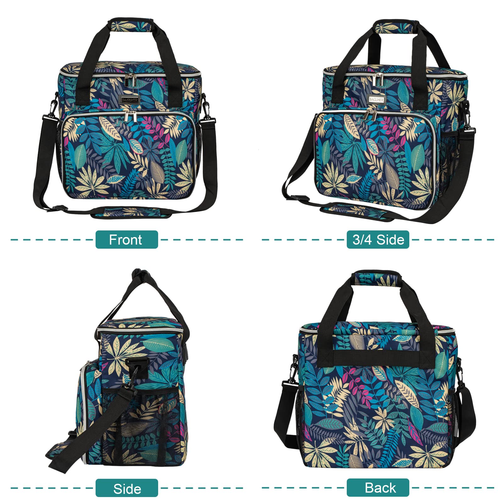 BAGLHER Dog Travel Bag - Waterproof Pet Carrier with 2 Food Containers & 2 Collapsible Bowls | Essential Pet Travel Accessories for Dogs, Cats & Small Animals | Perfect for Airplane, Road Trips & Outdoor Adventures
