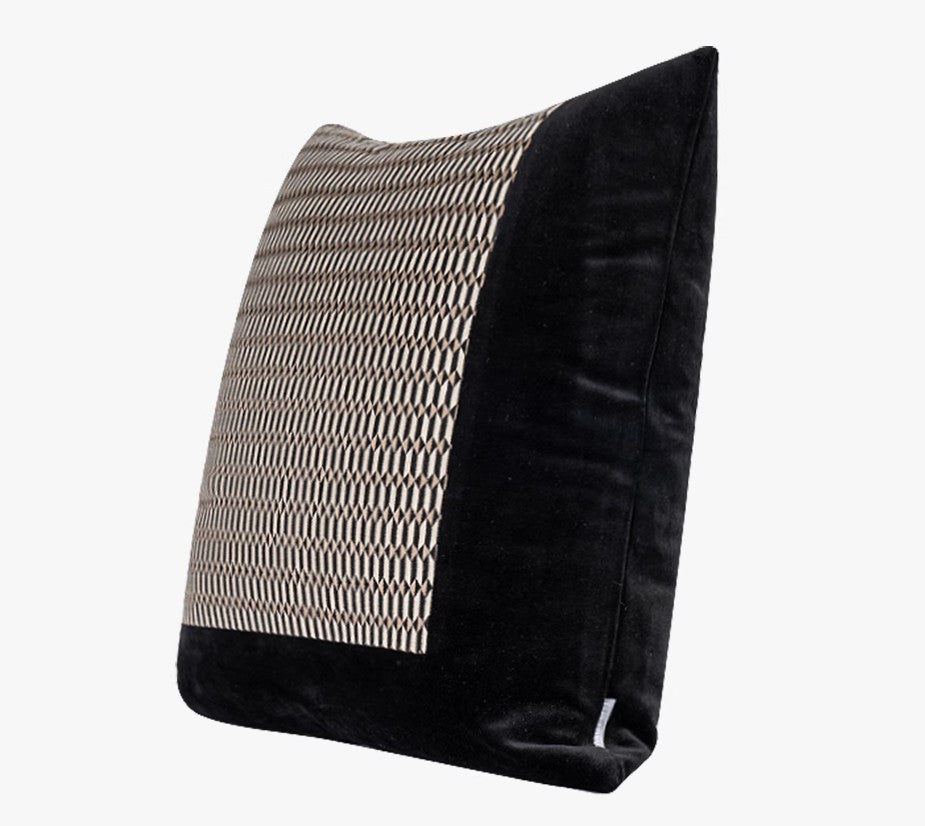 Abstract Contemporary Throw Pillow for Living Room - Black Decorative Cushion Cover for Sofa & Couch - Large Modern Square Pillow Insert - Perfect for Home Decor, Lounge & Bedroom Accent
