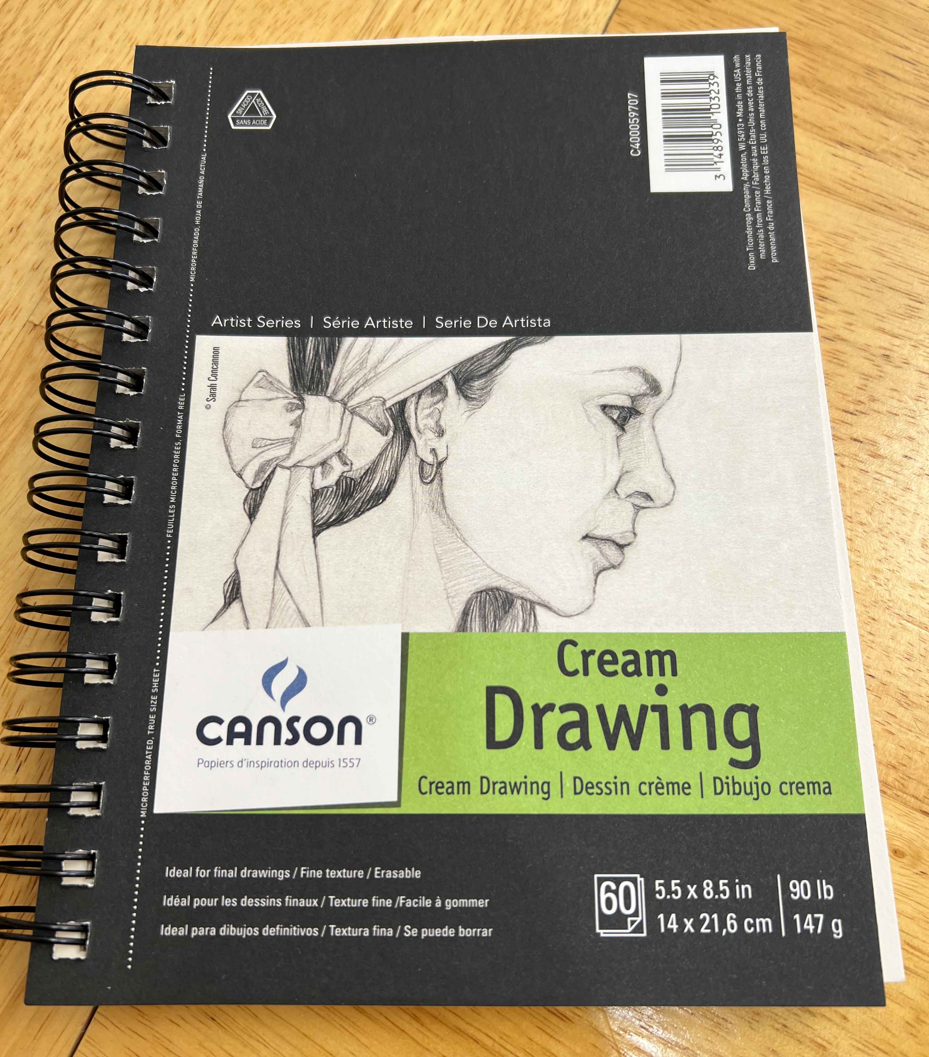 Canson Cream Drawing Paper Wirebound Sketchbook - 5.5