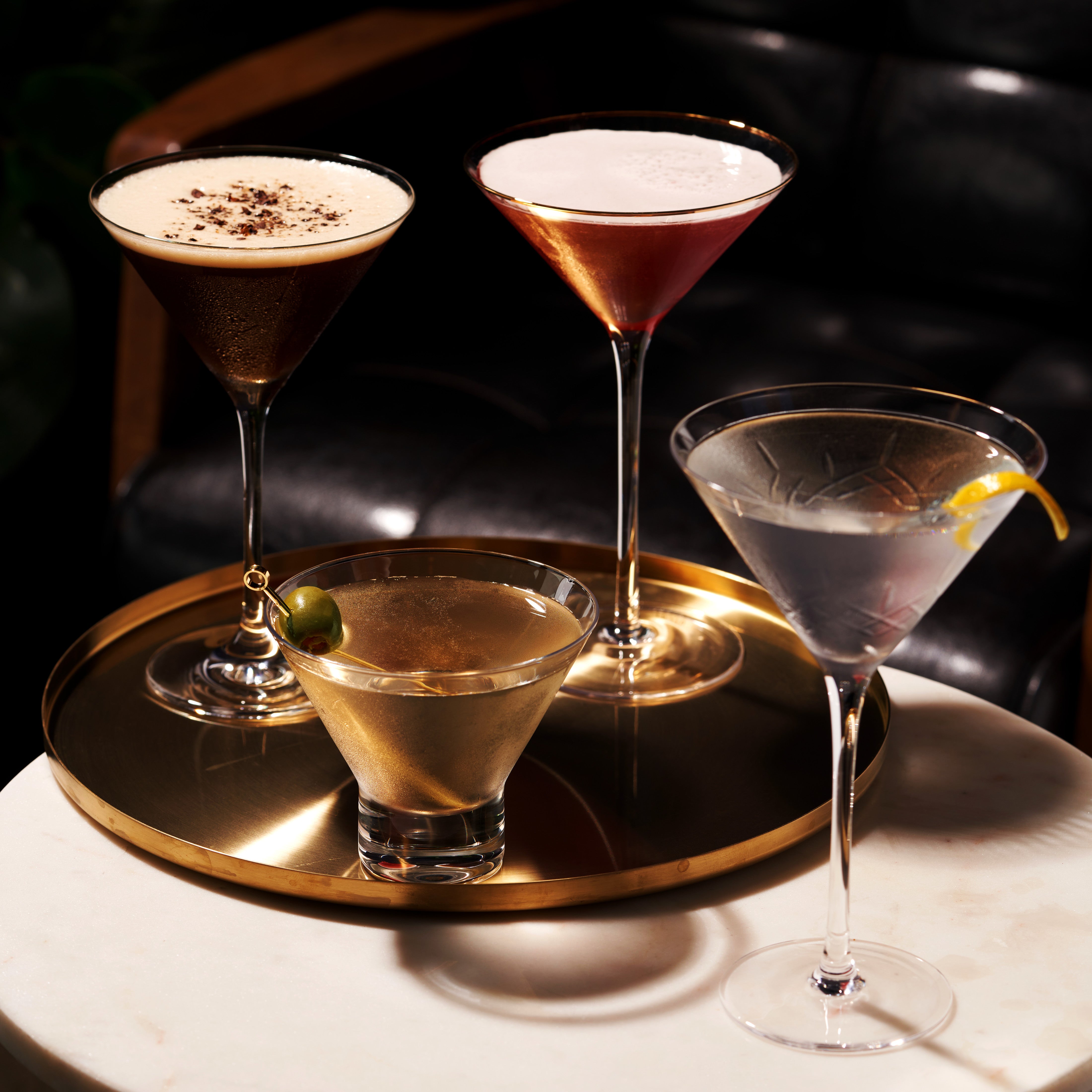 Premium Admiral Crystal Martini Glasses Set of 4 - Elegant Cocktail Glasses for Martinis, Cosmopolitans & Margaritas - Perfect for Home Bars, Dinner Parties & Romantic Date Nights